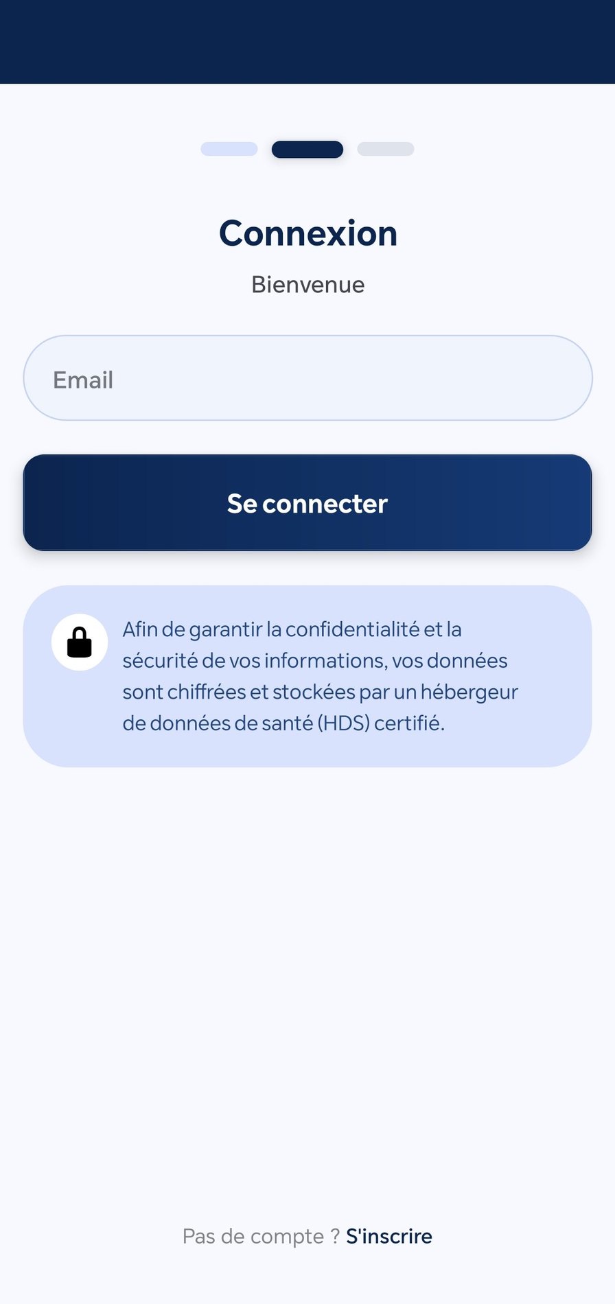 Écran de connexion